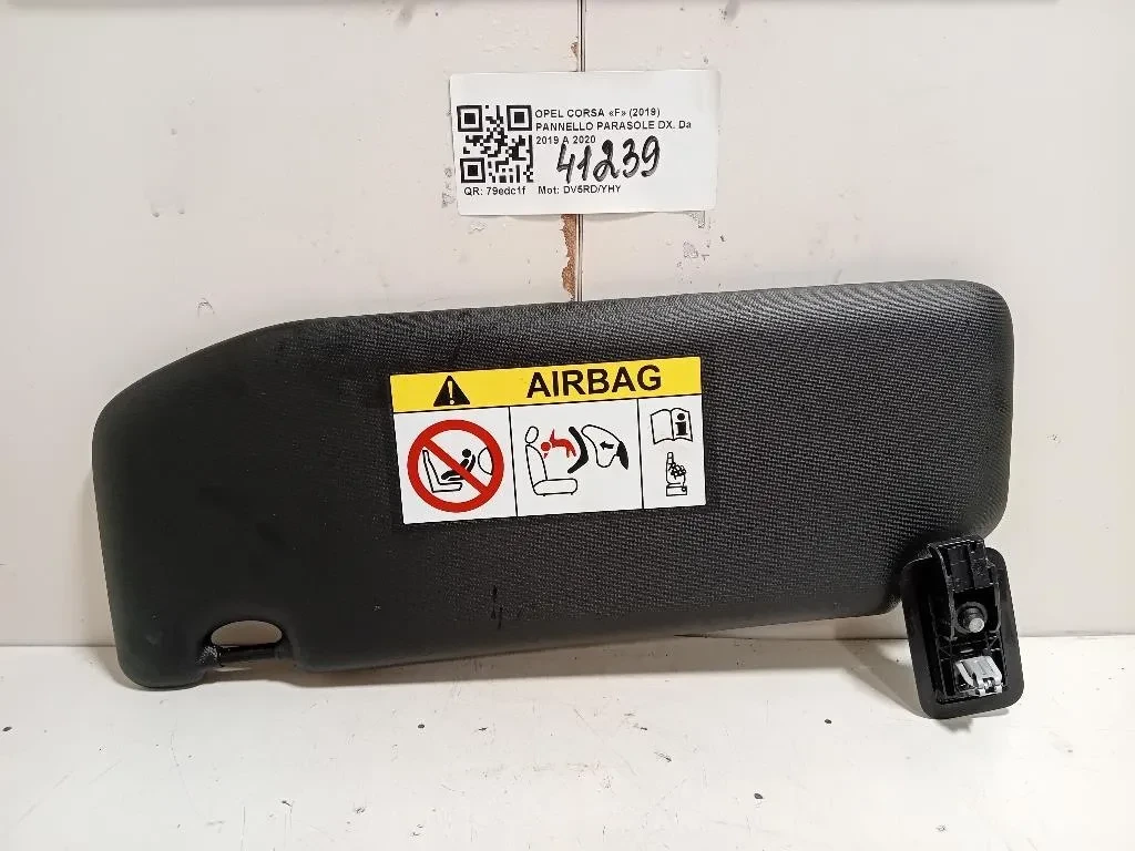 Pannello Parasole DX 98100807PR Opel Corsa F 2019