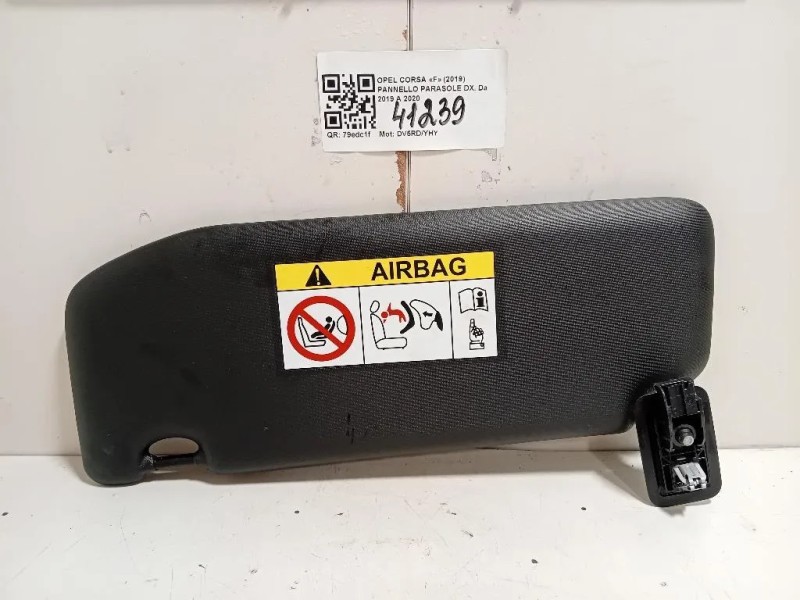 Pannello Parasole DX 98100807PR Opel Corsa F 2019