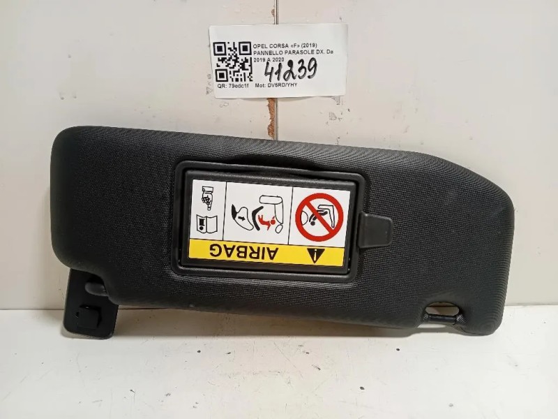 Pannello Parasole DX 98100807PR Opel Corsa F 2019