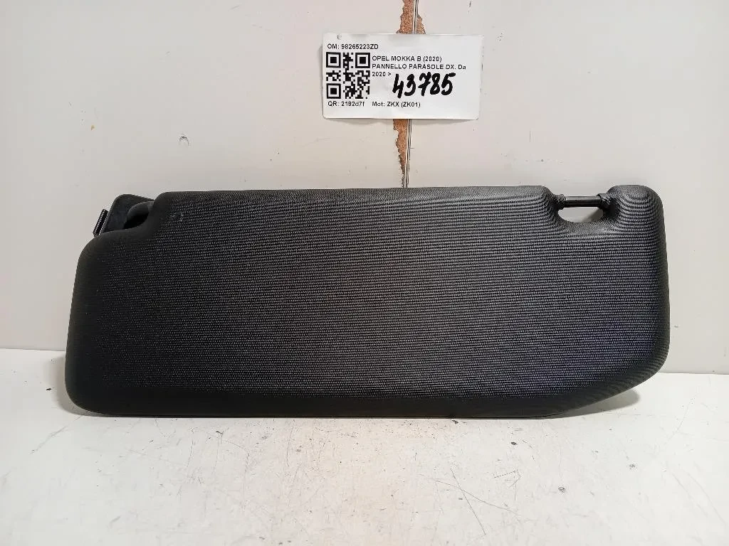 Pannello Parasole DX 98265223ZD Opel Mokka B 2020