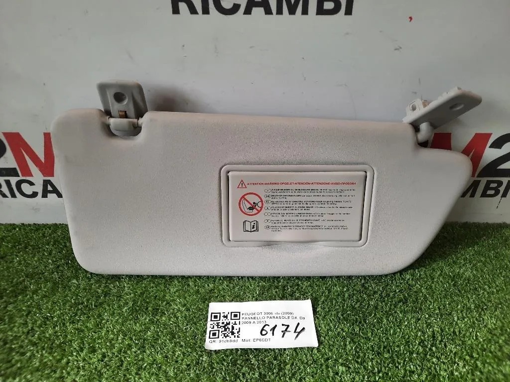 Pannello Parasole DX PARASOLE Peugeot 3008 I 2009