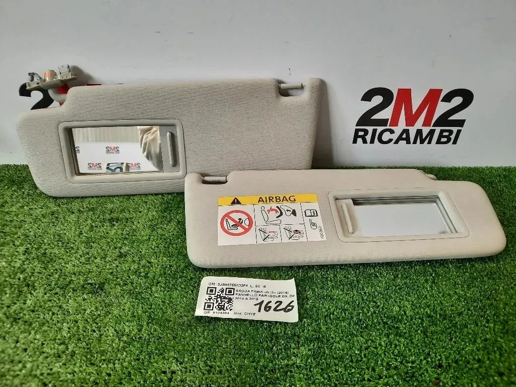 Pannello Parasole DX 5JB857552D2F4 Skoda Fabia NJ3 2014