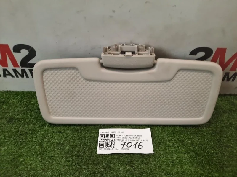 Pannello Parasole DX A4518100210C24A Smart Fortwo Cabrio 451 2007