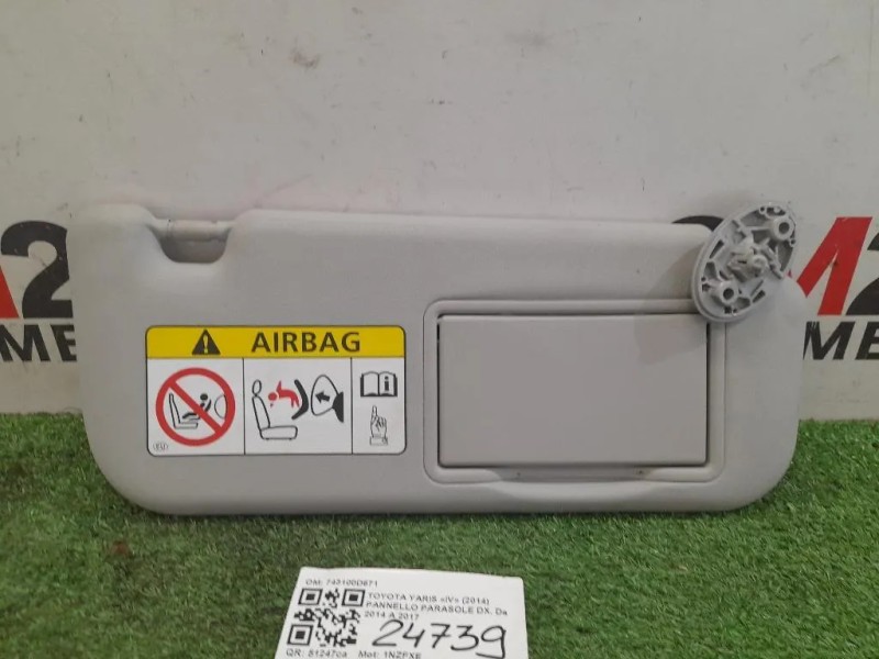 Pannello Parasole DX 743100D671 Toyota Yaris IV 2014