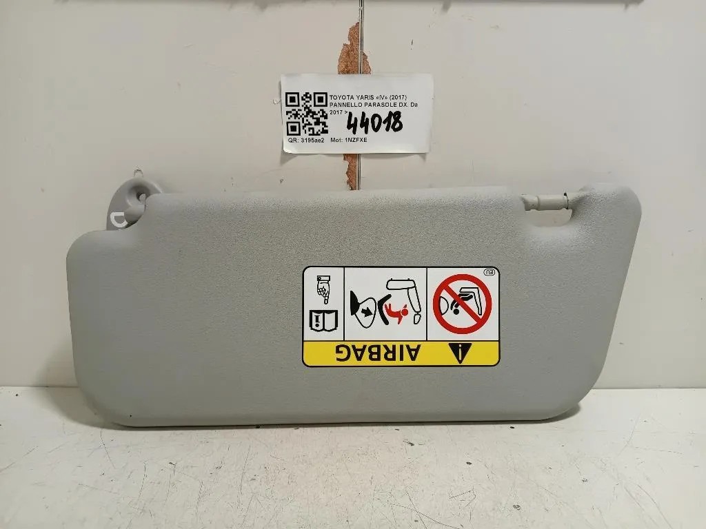 Pannello Parasole DX  Toyota Yaris IV 2017