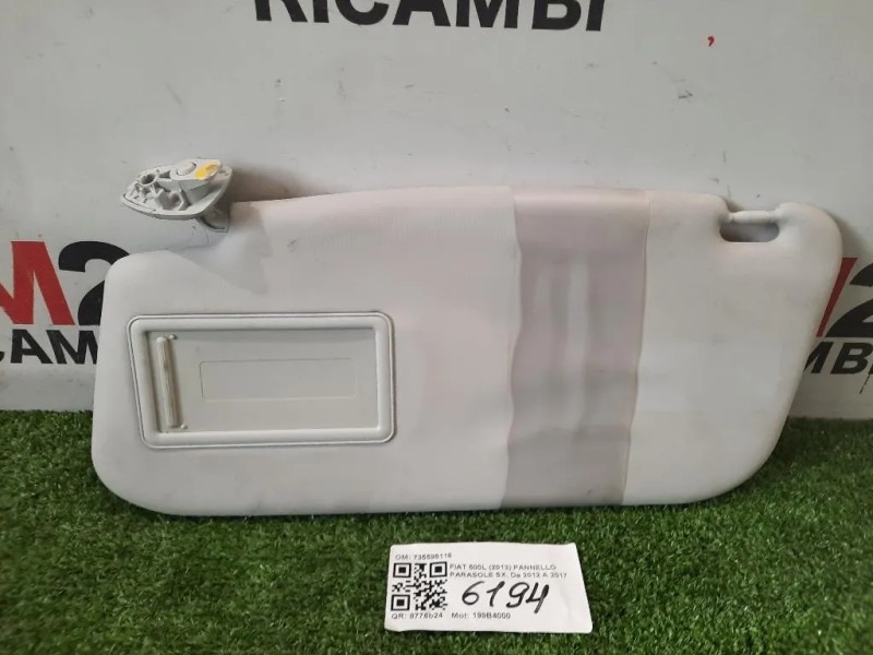 Pannello Parasole SX 735595118 PARASOLE Fiat 500L 2013