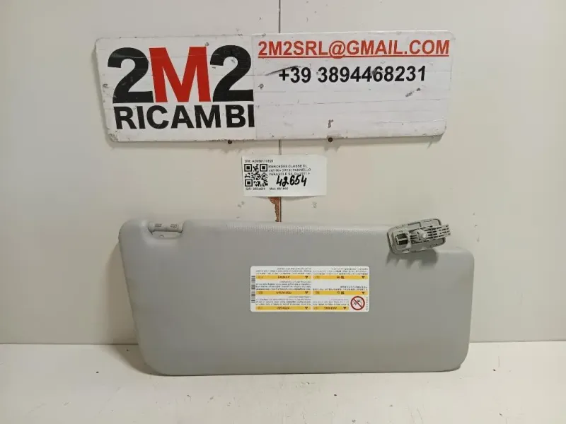 Pannello Parasole SX A0068173920 Mercedes Classe ML W166 2012
