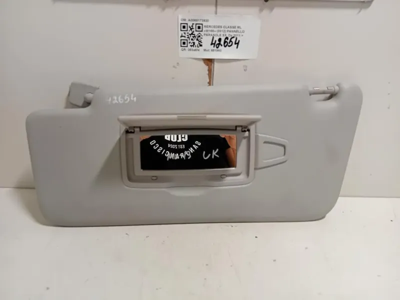Pannello Parasole SX A0068173920 Mercedes Classe ML W166 2012
