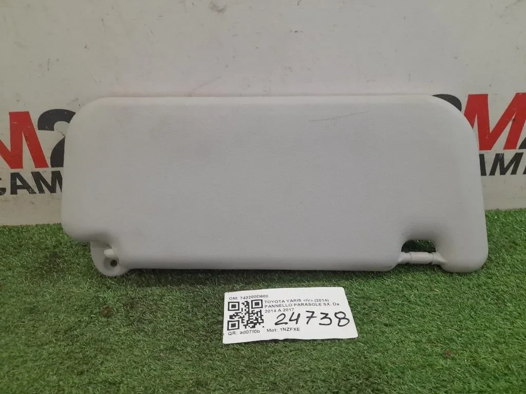 Pannello Parasole SX 743200D600 Toyota Yaris IV 2014