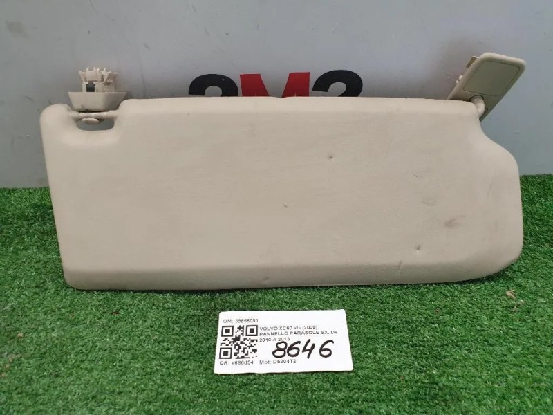 Pannello Parasole SX 39856091 Volvo XC60 I 2009