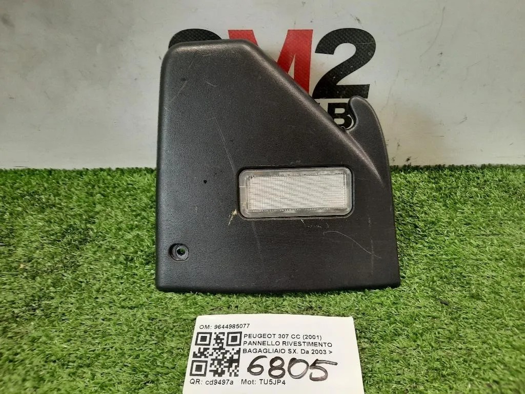 Pannello Rivestimento Bagagliaio SX 9644985077 Peugeot 307 CC 2001