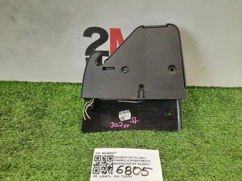 Pannello Rivestimento Bagagliaio SX 9644985077 Peugeot 307 CC 2001