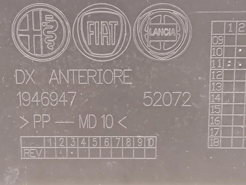 Pannello Rivestimento Porta ANT DX  Alfa Romeo Giulietta 2013