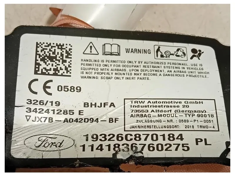 Air-bag A Tendina DX JX7B-A042D94-BF Ford Focus V 2018