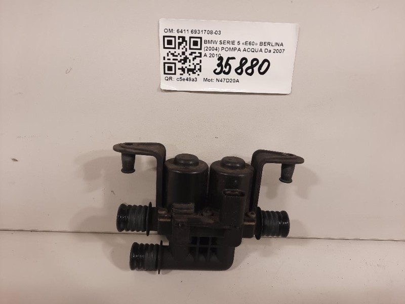 Pompa Acqua 6411693170803 Bmw Serie 5 E60 Berlina 2004