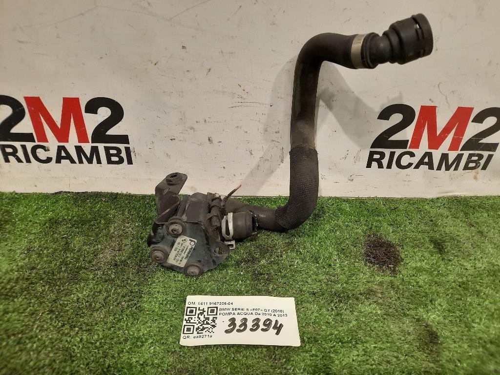 Pompa Acqua 6411 9167206-04 Bmw Serie 5 F10 Berlina 2012