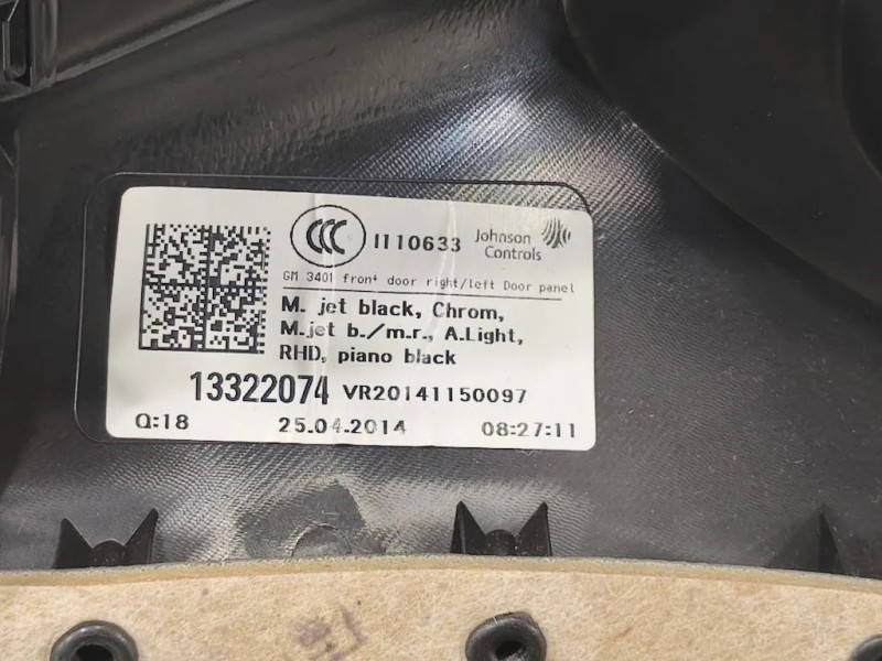 Pannello Rivestimento Porta ANT DX PANNELLO RIVESTIMENTO PORTA ANT DX Opel Astra J GTC 2010