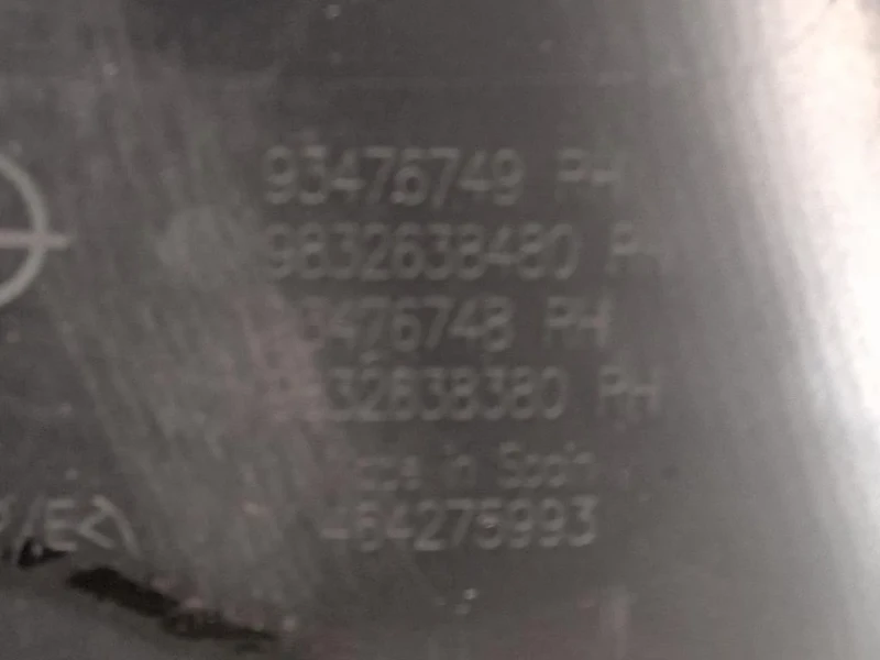 Pannello Rivestimento Porta ANT DX 9832638480 PANNELLO RIVESTIMENTO PORTA ANT DX Opel Corsa F 2019