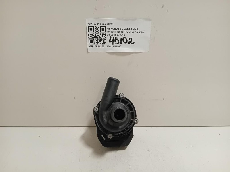 Pompa Acqua A 211 835 00 28 Mercedes Classe GLE W166 2015