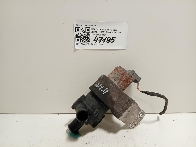 Pompa Acqua A170 830 02 14 Mercedes Classe SLK R170 1997