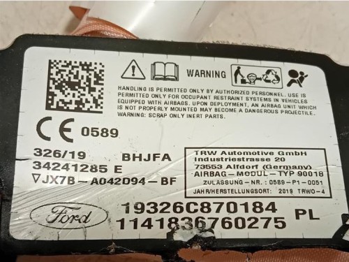 Air-bag A Tendina DX JX7B-A042D94-BF Ford Focus V 2018
