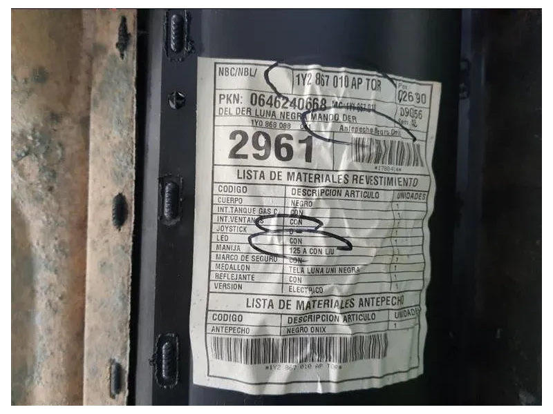 Pannello Rivestimento Porta ANT DX 1Y2867010AP Volkswagen NEW Beetle I Cabrio 2002