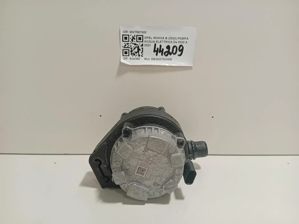 Pompa Acqua Elettrica 9827567880 Opel Mokka B 2020