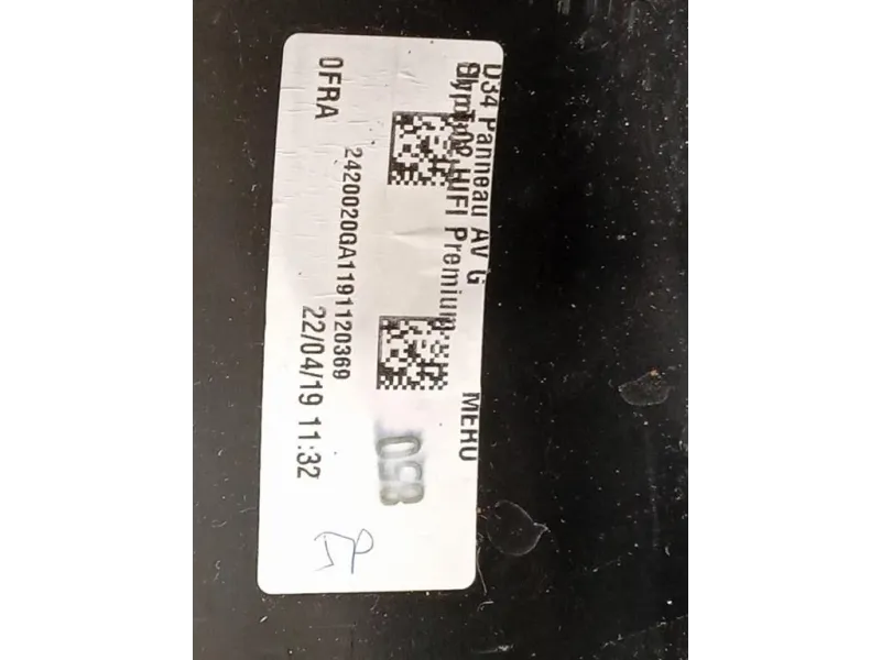 Pannello Rivestimento Porta ANT SX 98207805AC Citroen DS3 Crossback 2018