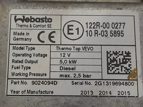 Pompa Acqua Riscaldatore Autonomo 9024094D Land Rover Discovery IV 2010