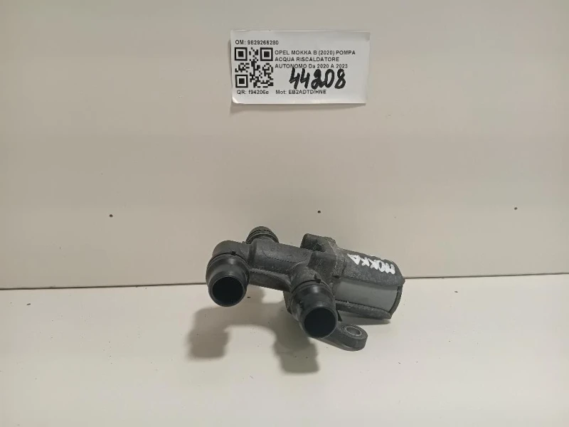 Pompa Acqua Riscaldatore Autonomo 9829266280 Opel Mokka B 2020