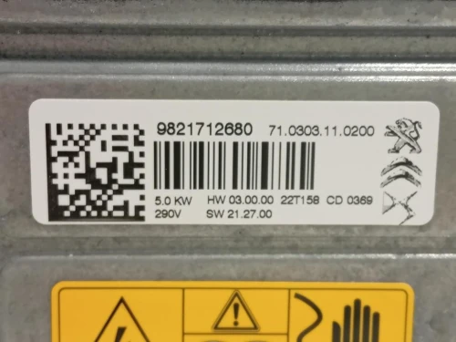 Pompa Acqua Riscaldatore Autonomo 9821712680 Opel Mokka B 2020