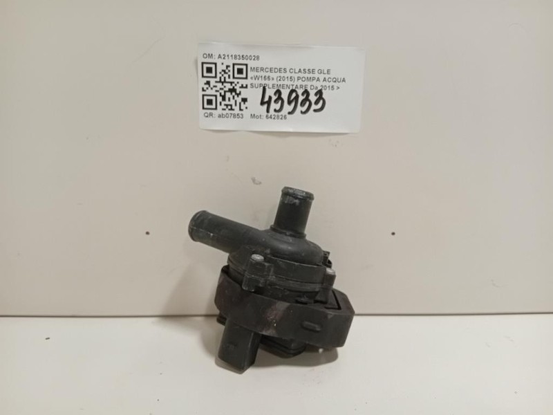 Pompa Acqua Supplementare A2118350028 Mercedes Classe GLE W166 2015