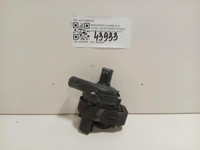 Pompa Acqua Supplementare A2118350028 Mercedes Classe GLE W166 2015