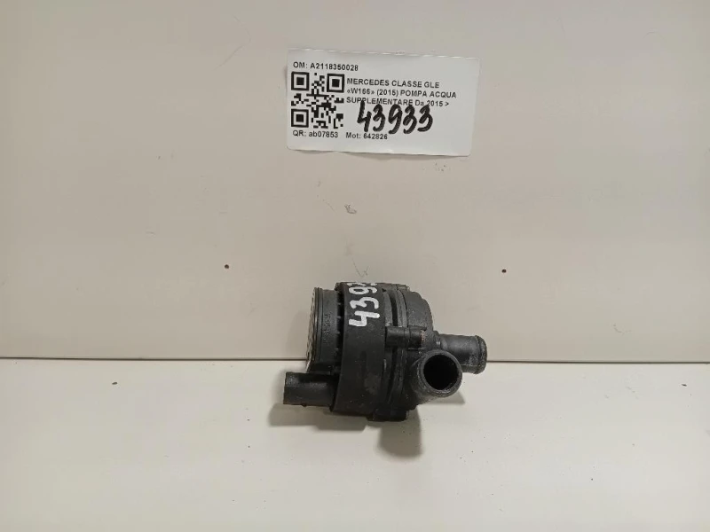 Pompa Acqua Supplementare A2118350028 Mercedes Classe GLE W166 2015