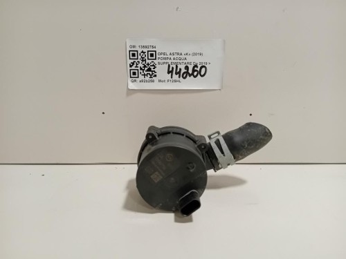 Pompa Acqua Supplementare 13592754 Opel Astra K 2019