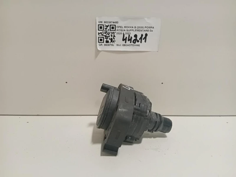 Pompa Acqua Supplementare 9833874480 Opel Mokka B 2020