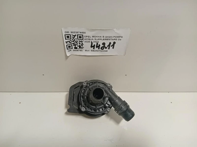 Pompa Acqua Supplementare 9833874480 Opel Mokka B 2020