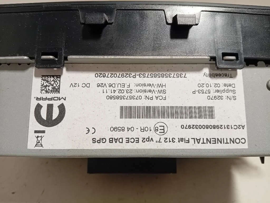 Display Multimediale 07357358580 Fiat 500 II 2015