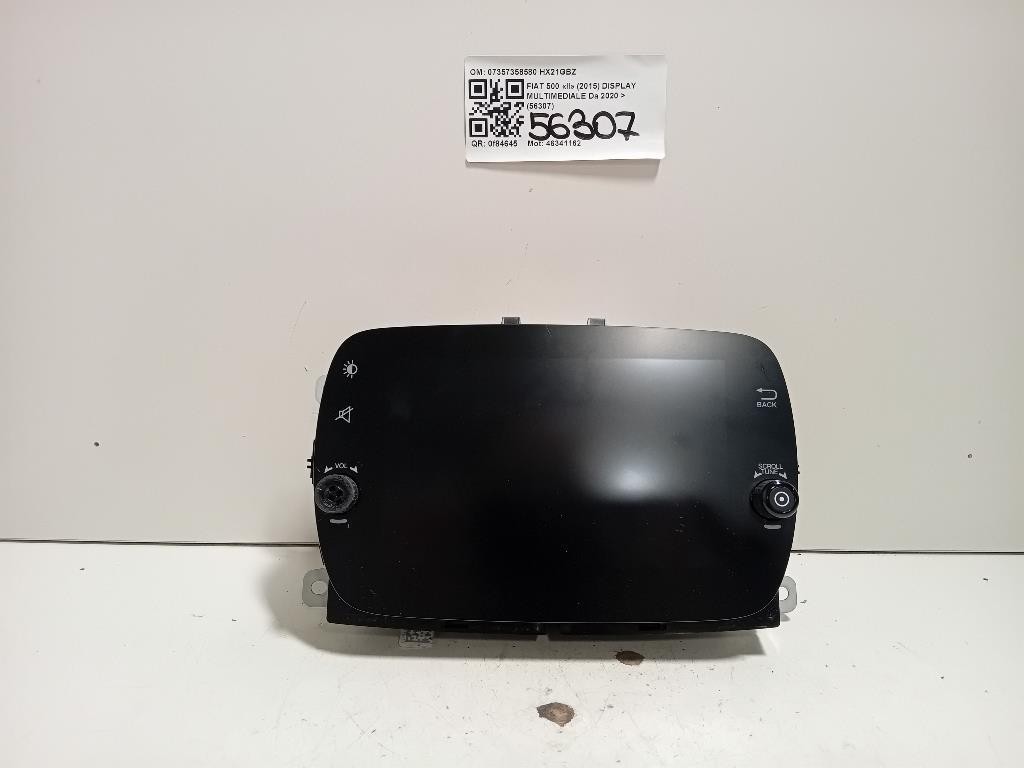 Display Multimediale 07357358580 Fiat 500 II 2015