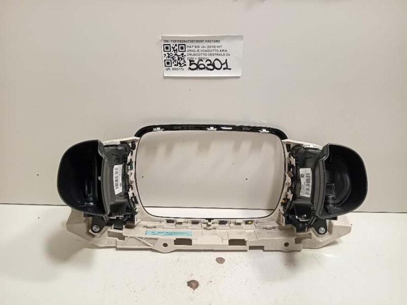 KIT Griglie Condotto ARIA Cruscotto Centrale 735735284735735287 Fiat 500 II 2015