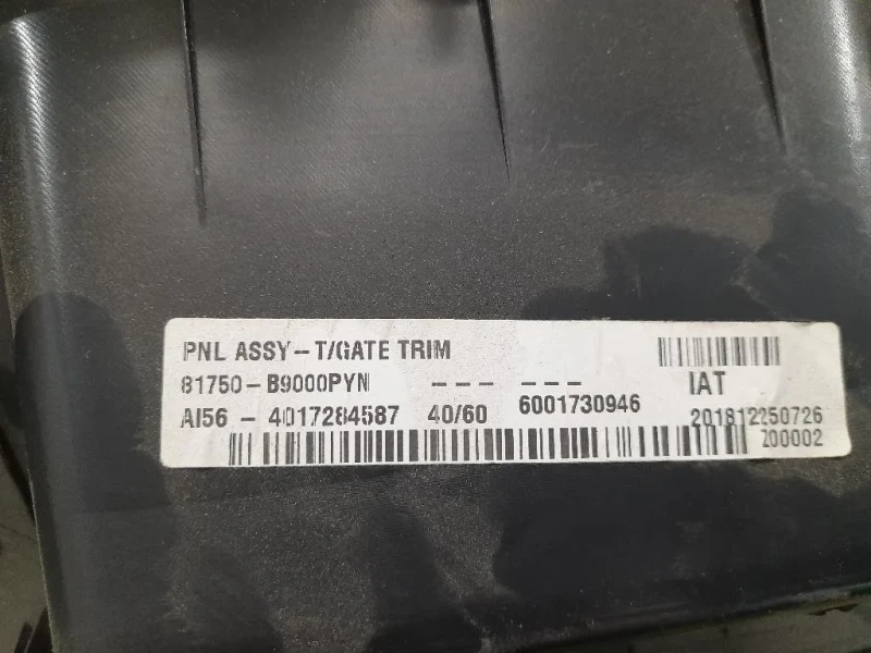 Pannello Rivestimento Portello INF POST 81750B9000PYN Hyundai I10 II 2016