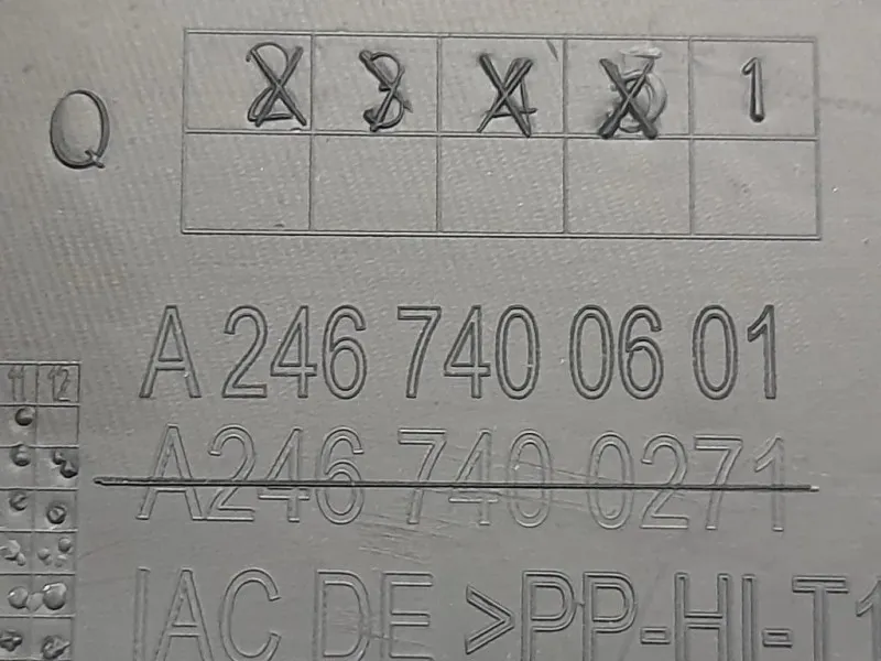 Pannello Rivestimento Portello INF POST A2467400501 Mercedes Classe B W246 2012