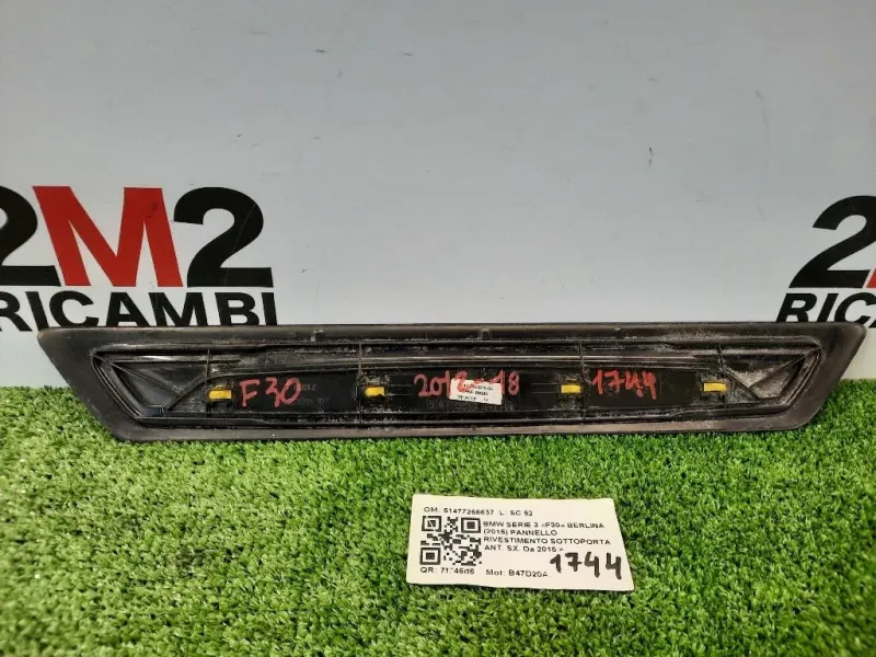 Pannello Rivestimento Sottoporta ANT SX 51477266637 Bmw Serie 3 F30 Berlina 2015