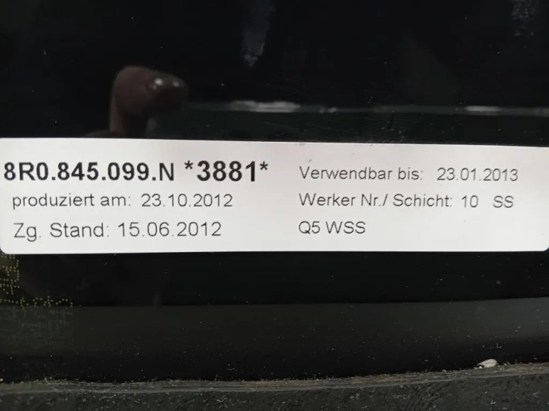 Parabrezza VETRO DAVANT ANT 8R0845099NNVB Audi Q5 8RB 2012