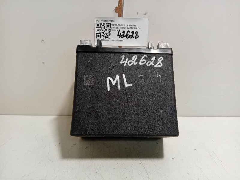 Batteria A0019822708 Mercedes Classe ML W166 2012