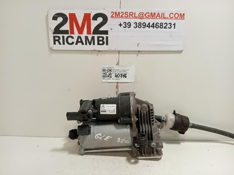 Pompa Sospensione A1663200204 Mercedes Classe GLE W166 2015