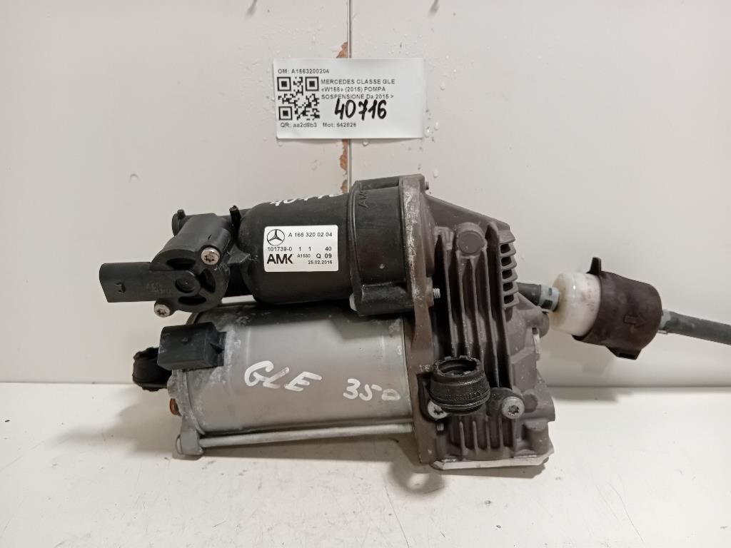 Pompa Sospensione A1663200204 Mercedes Classe GLE W166 2015