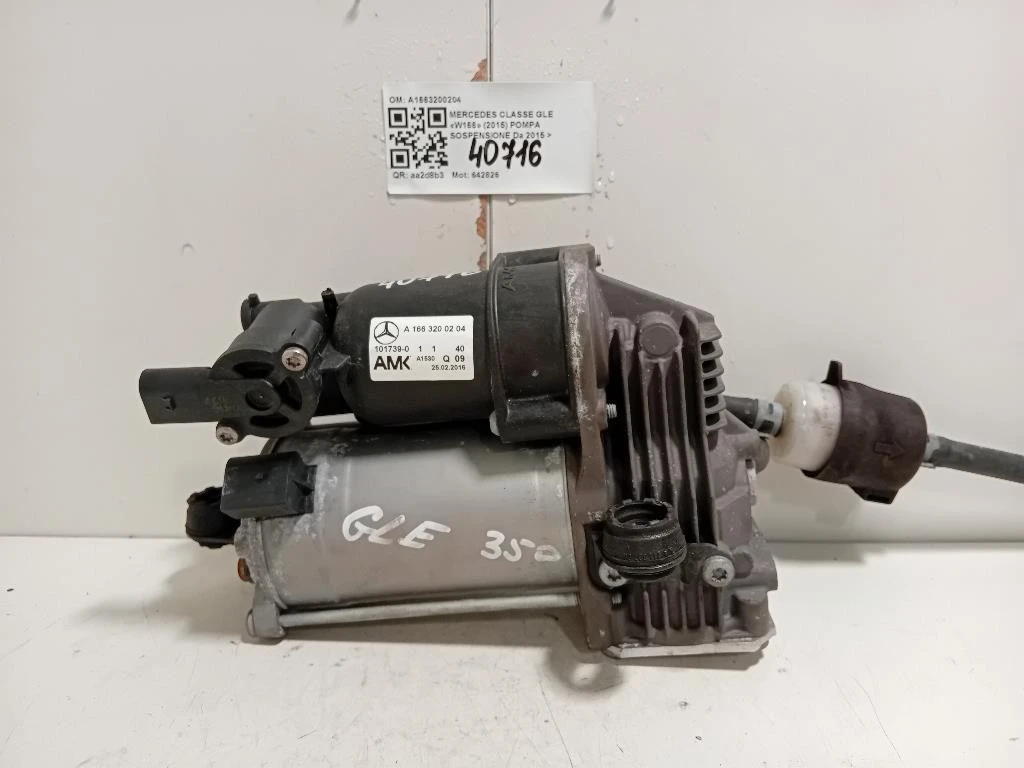 Pompa Sospensione A1663200204 Mercedes Classe GLE W166 2015