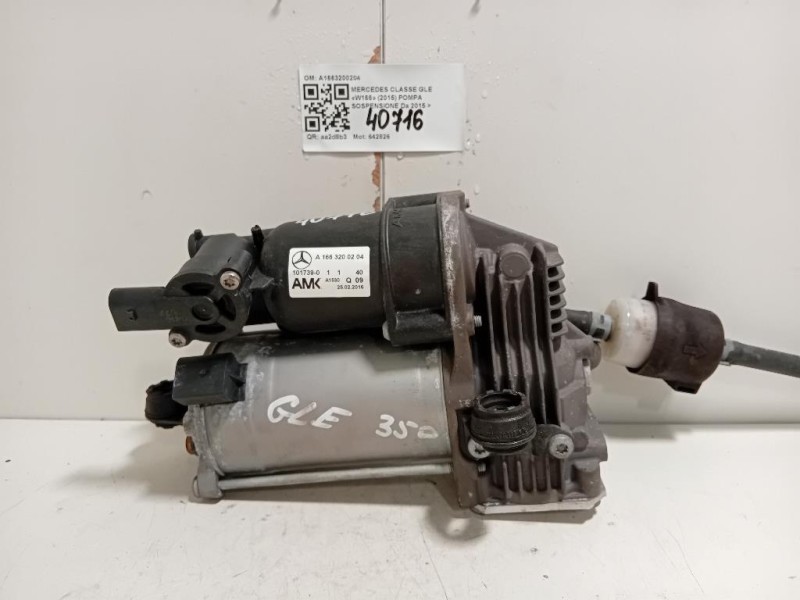 Pompa Sospensione A1663200204 Mercedes Classe GLE W166 2015