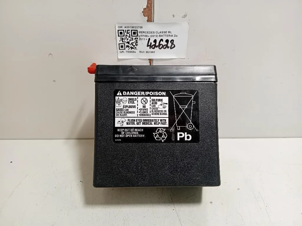 Batteria A0019822708 Mercedes Classe ML W166 2012